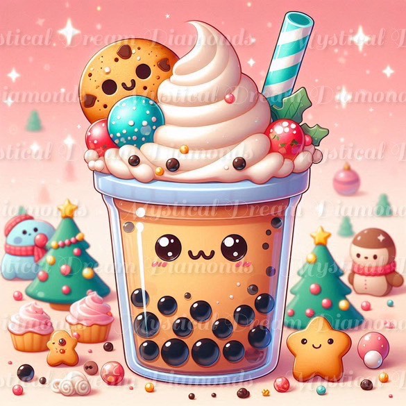 Holiday Boba Gift Box (Please add either 4 or 6 to your Cart) by Bex.Ai Art