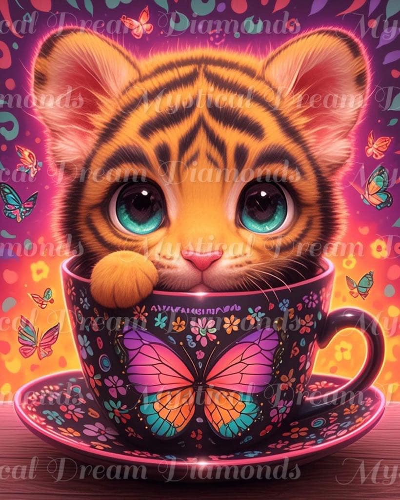 Kitty in a cup by Bex.ai Art