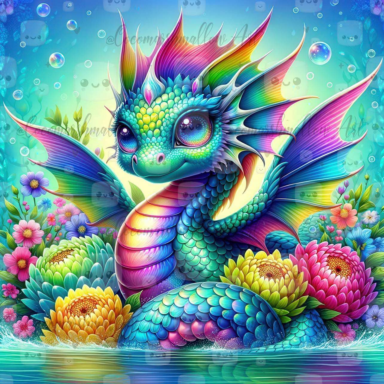 The Water Dragon by Cocomarshmallow Art