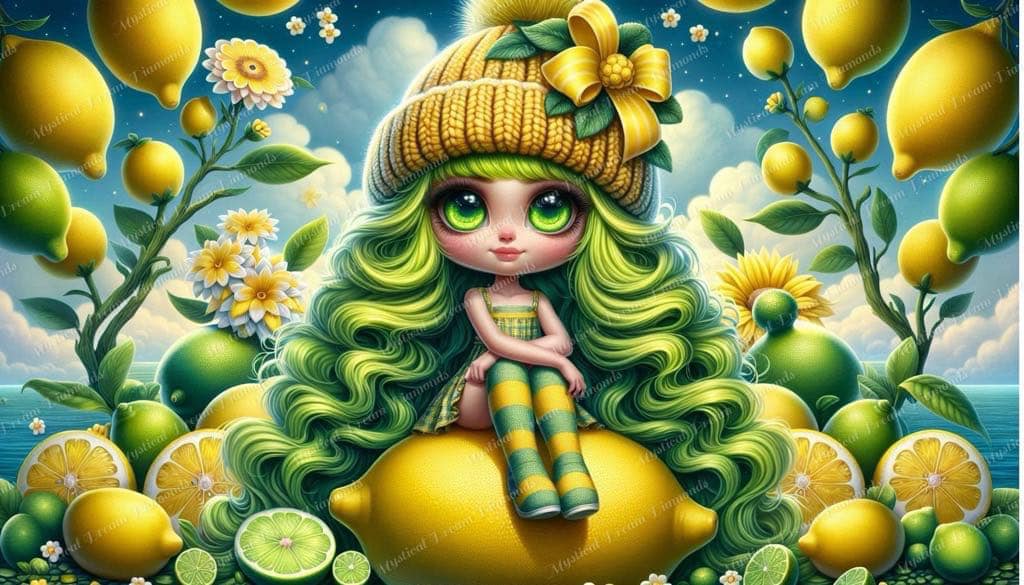 Lemon Lime Girl (2 options) by Taza Creations