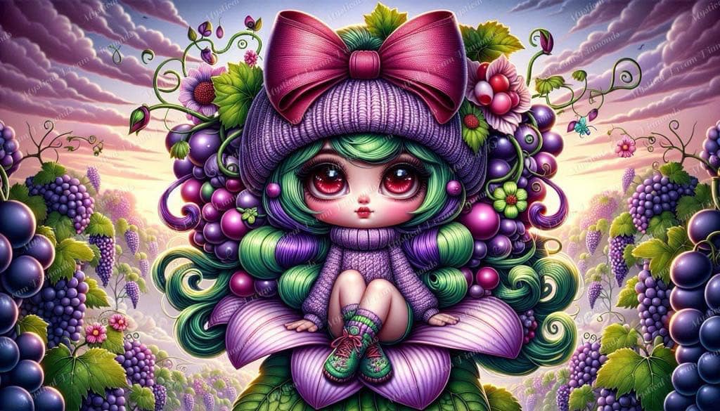 Grape Girl (2 options) by Taza Creations