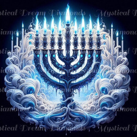 Menorahs (3 options) by Bex.Ai Art