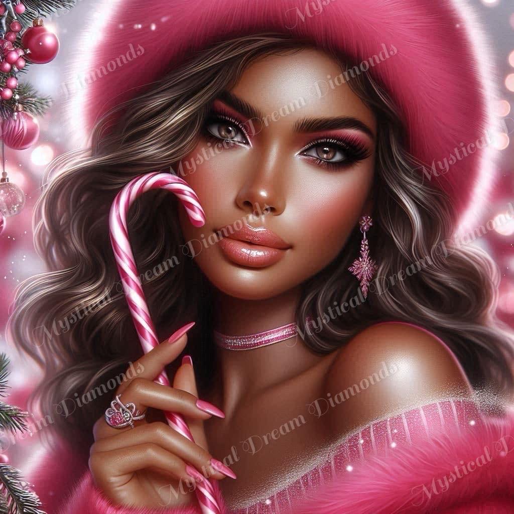 Pink Candy Cane Girl by Rowan