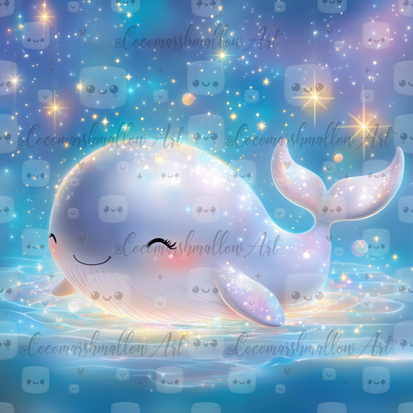 Cutie Whale by  Cocomarshmallow Art