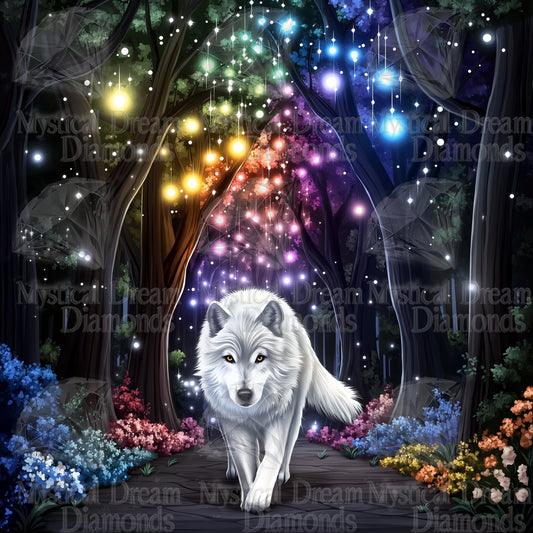 The Wolf of Rainbow Forest by Cocomarshmallow Art