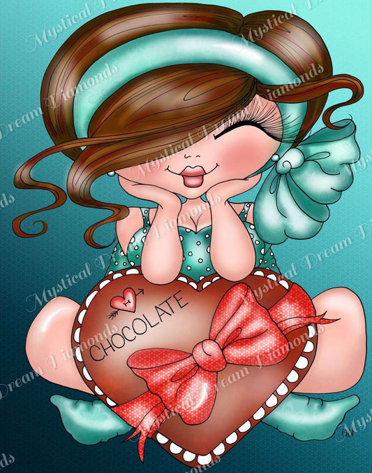 My Besties - I love Chocolate Fluffy Girl by Sherri Baldy