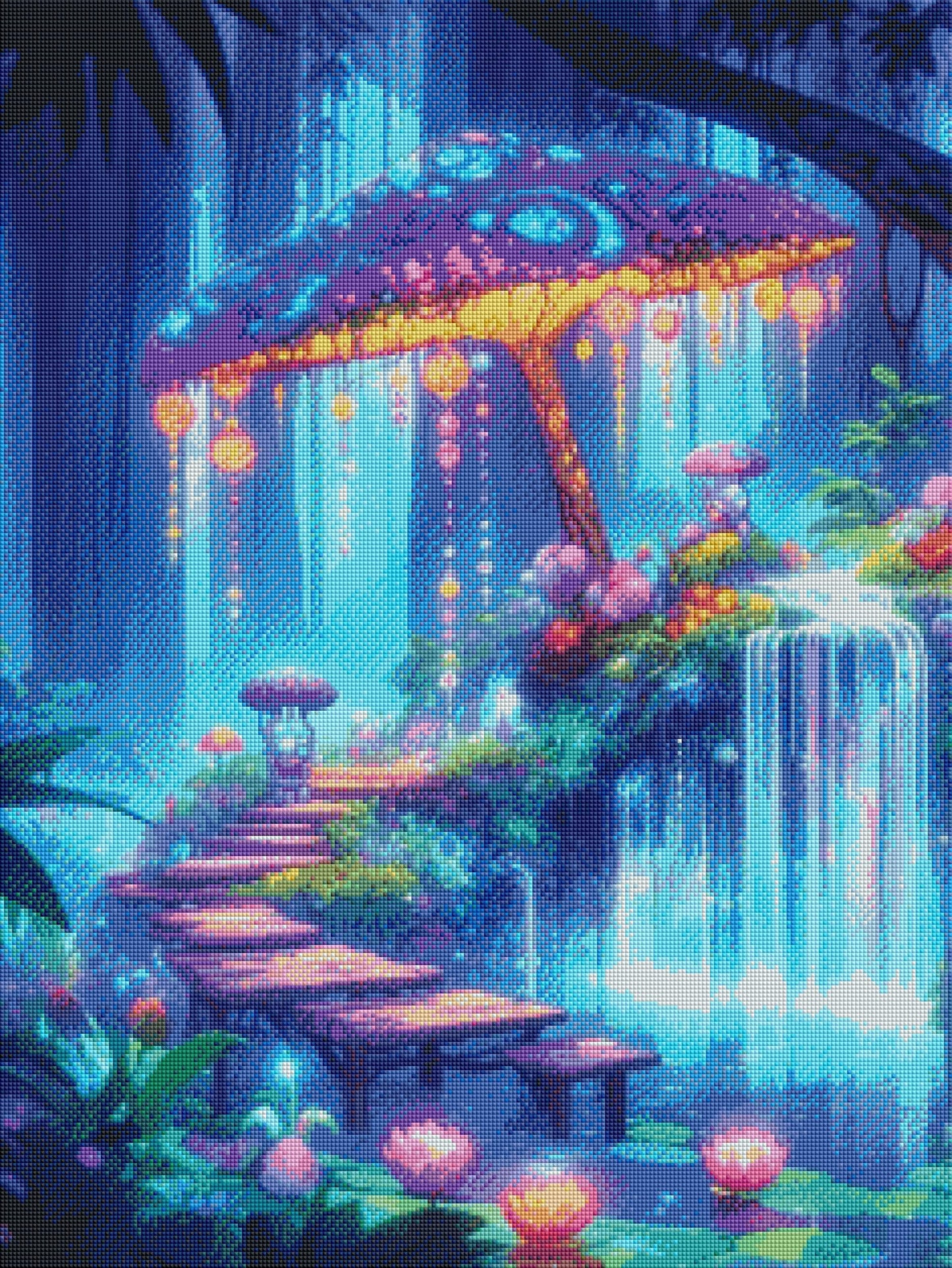 Waterfall Oasis by Bex.ai Art