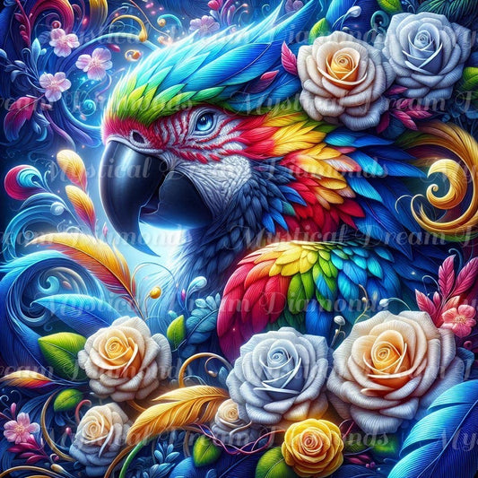 Blue Parrot By Taza Creations