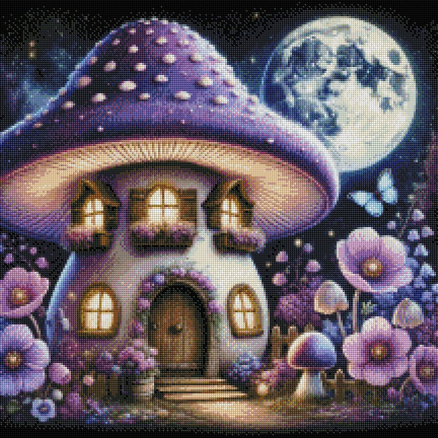 Purple Mushroom House by Sandrietta Ai