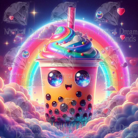 Rainbow Boba by Bex.Ai Art