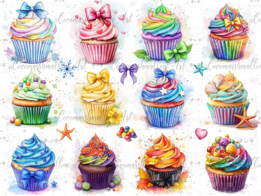 A Year of Cupcakes by Cocomarshmallow Art