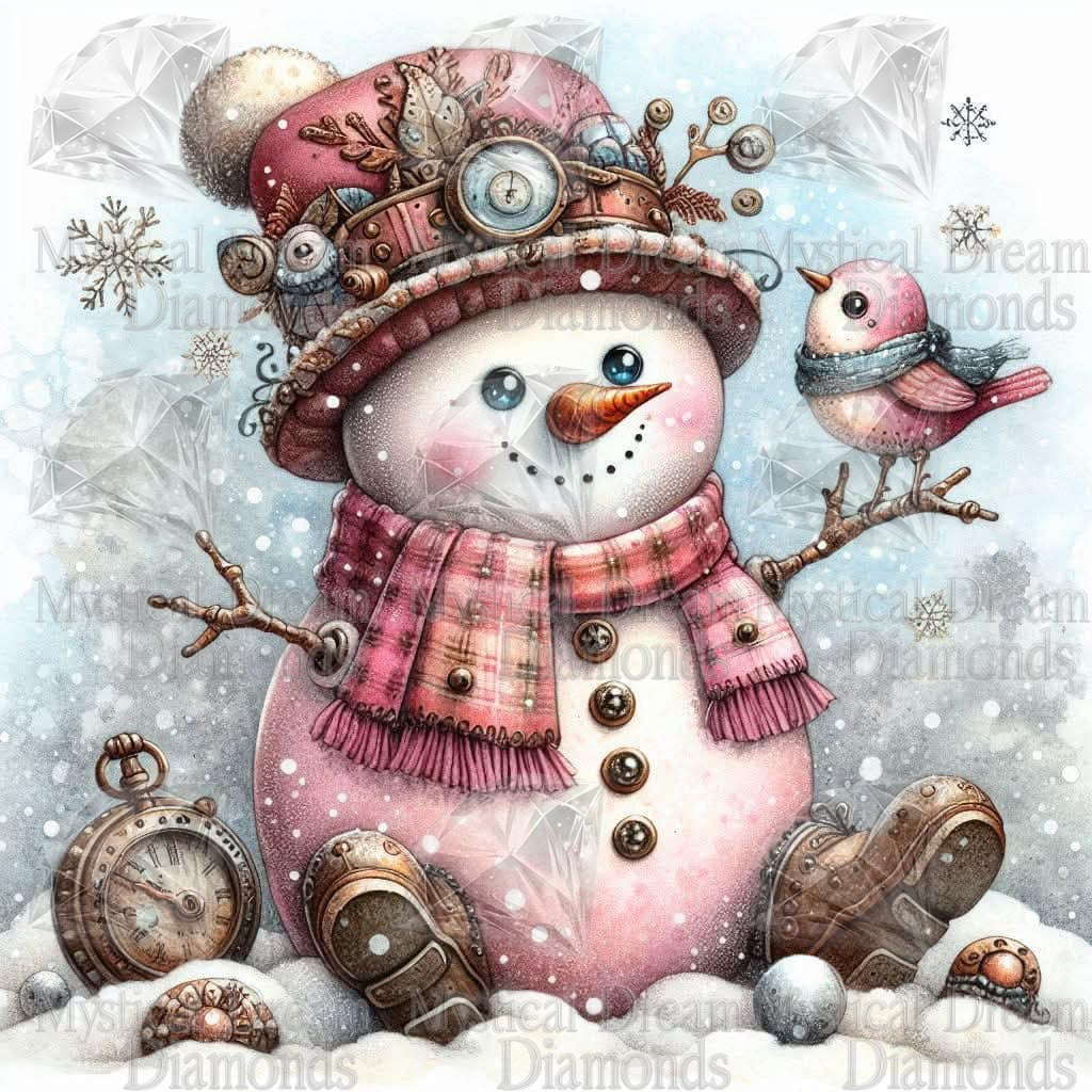 My Bestie - Sweet Little Birdie Snowman by Sherri Baldy