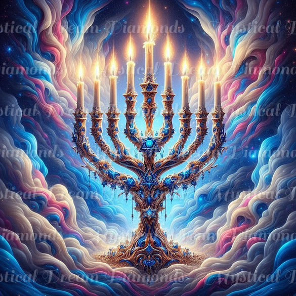 Menorahs (3 options) by Bex.Ai Art