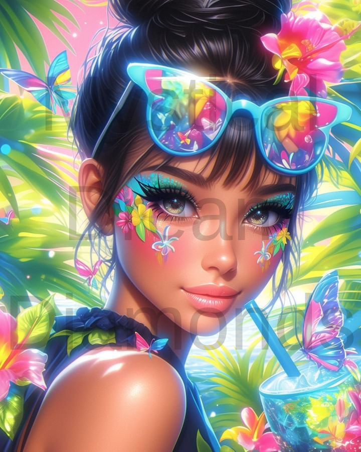 Hawaii  Girl by Bex.ai Art