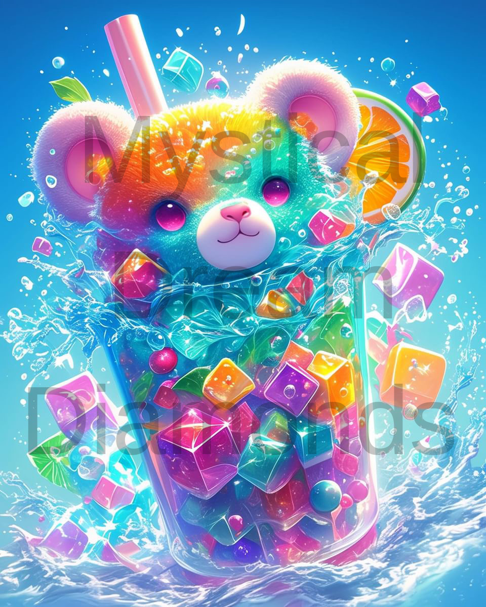 Rainbow Bear Boba by Bex.ai Art