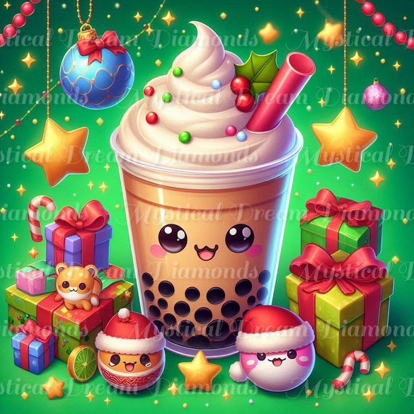 Holiday Boba Gift Box (Please add either 4 or 6 to your Cart) by Bex.Ai Art