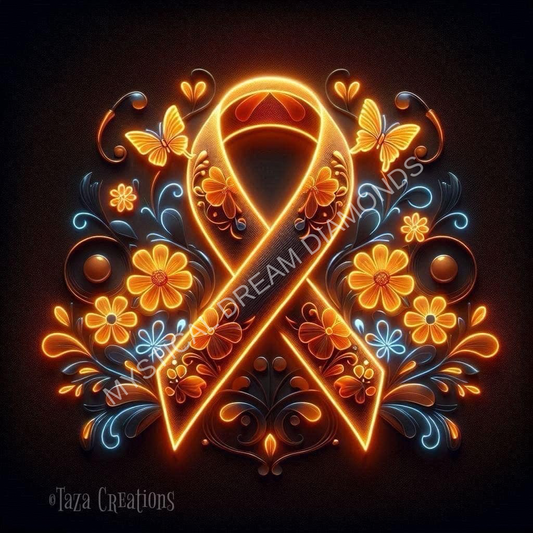 Cancer Awareness Ribbon Orange by Taza Creations