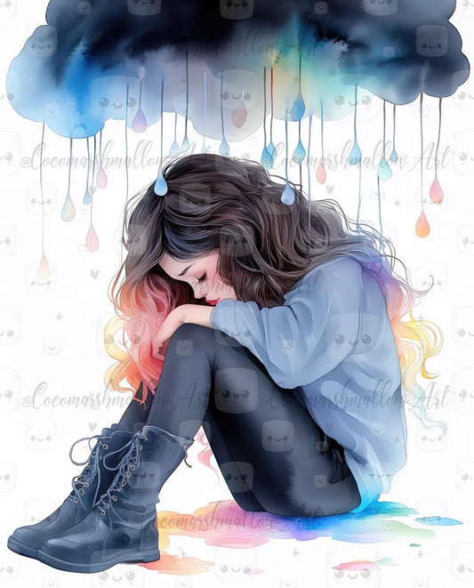 Cloudy Day with a Chance of Tears by Cocomarshmallow Art