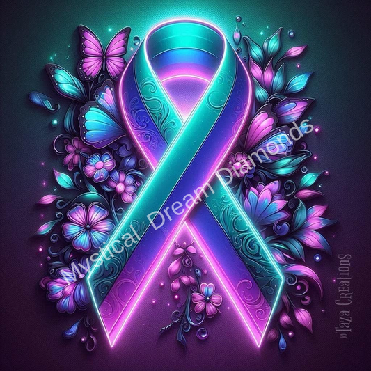 Cancer Awareness Ribbon Teal by Taza Creations